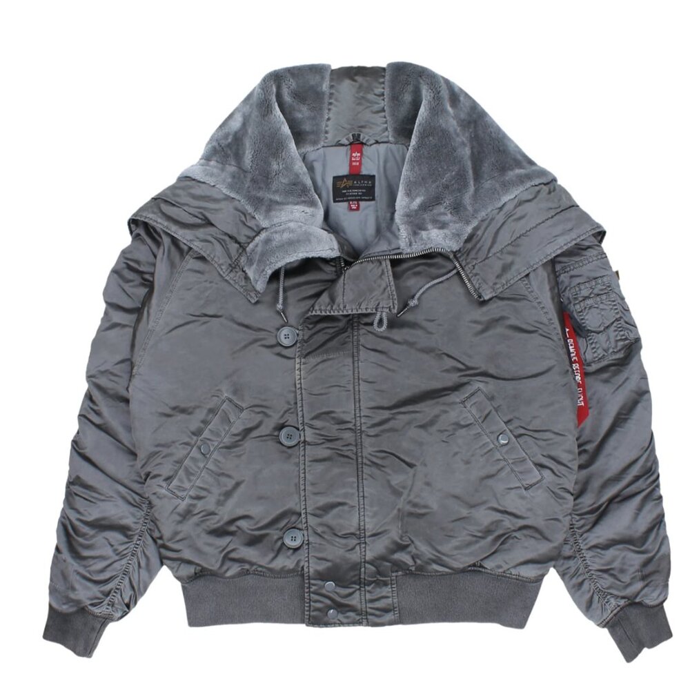 Alpha Industries Silver N-2B Battlewash Parka- Large - Picture 9 of 13